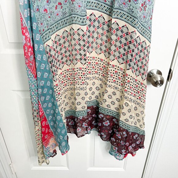 NWT RAGA Long Boho Maxi Dress In Patchwork Print - Picture 3 of 7